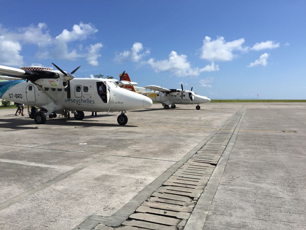 Flugzeug Mahe Propellermaschine seychellen-reisetipps